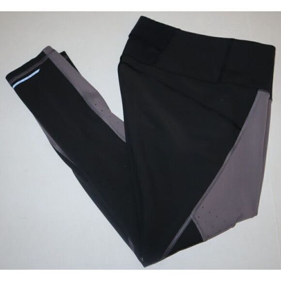 Athleta ZX6WQ Women's Sz M Black/Gray Cropped Athletic Leggings - Picture 8 of 8